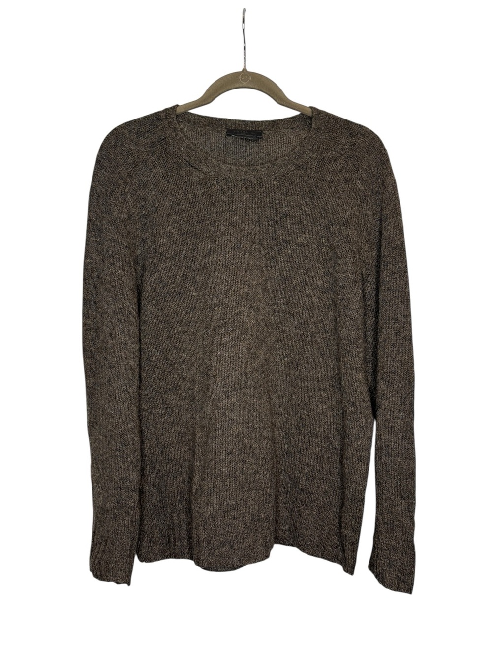 Prada Wool Cashmere Knit Sweater Size 52 Heathered Brown
